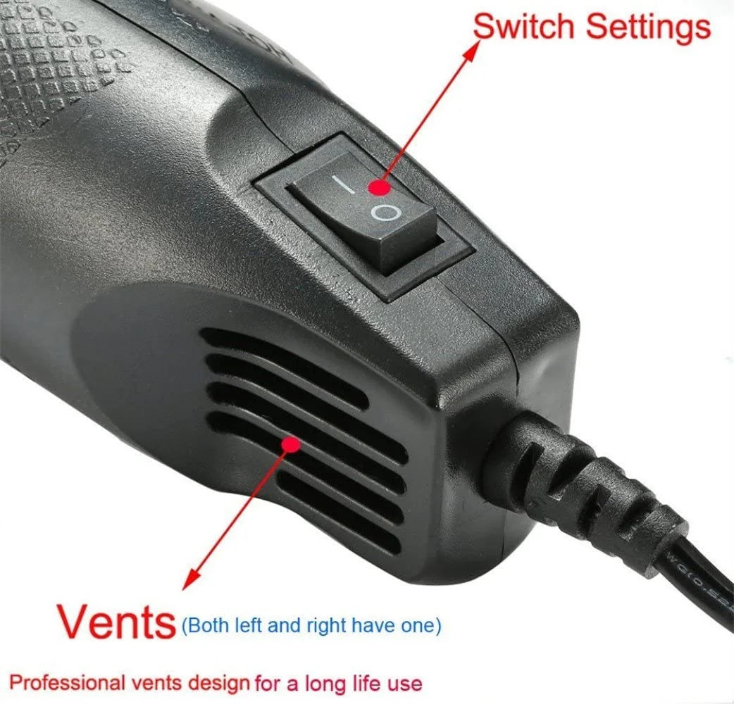 300W Hot Air Gun Portable Mini Heater for DIY Craft Embossing Shrink Wrapping PVC Multi Function Handheld Electrical Heat Tool