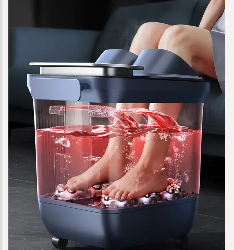 220V AUX Electric Foot Spa Bath Massager with Heating and Constant Temperature Automatic Home Use Deep Bucket WDC