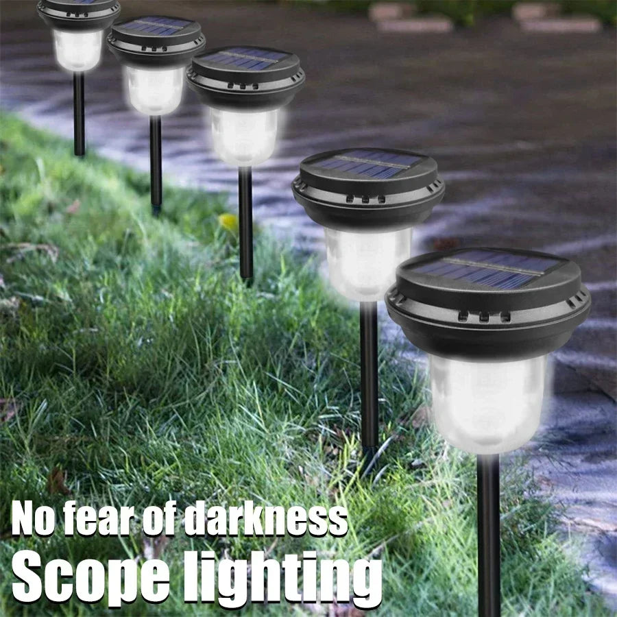 Solar Outdoor Lights New Garden Lamps Powered Waterproof Landscape Path for Yard Backyard Lawn Patio Decorative LED Lighting