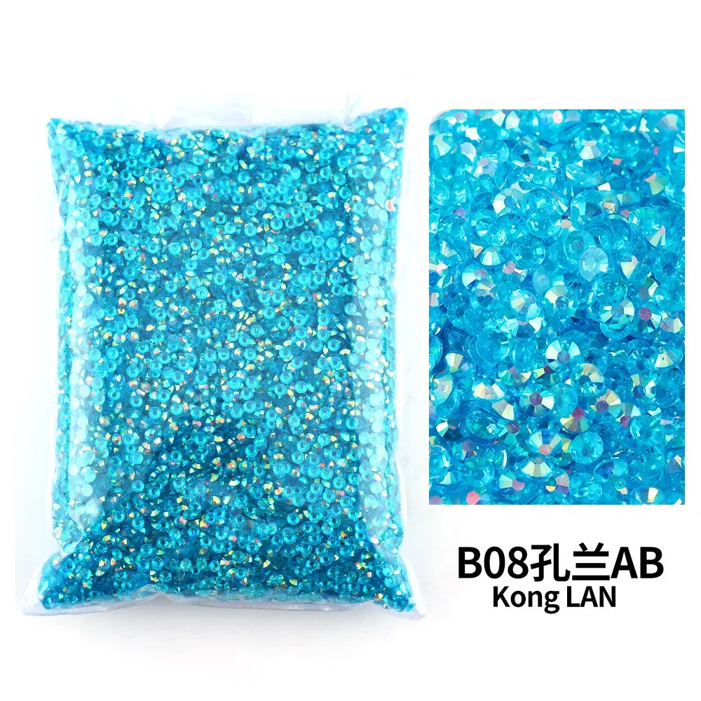 Yellow Series Flat Back Resin Rhinestone 3MM 4MM 5MM Non Hot Fix Jelly Rhinestones Stones For Craft DIY Tumblers Shoe Decoration