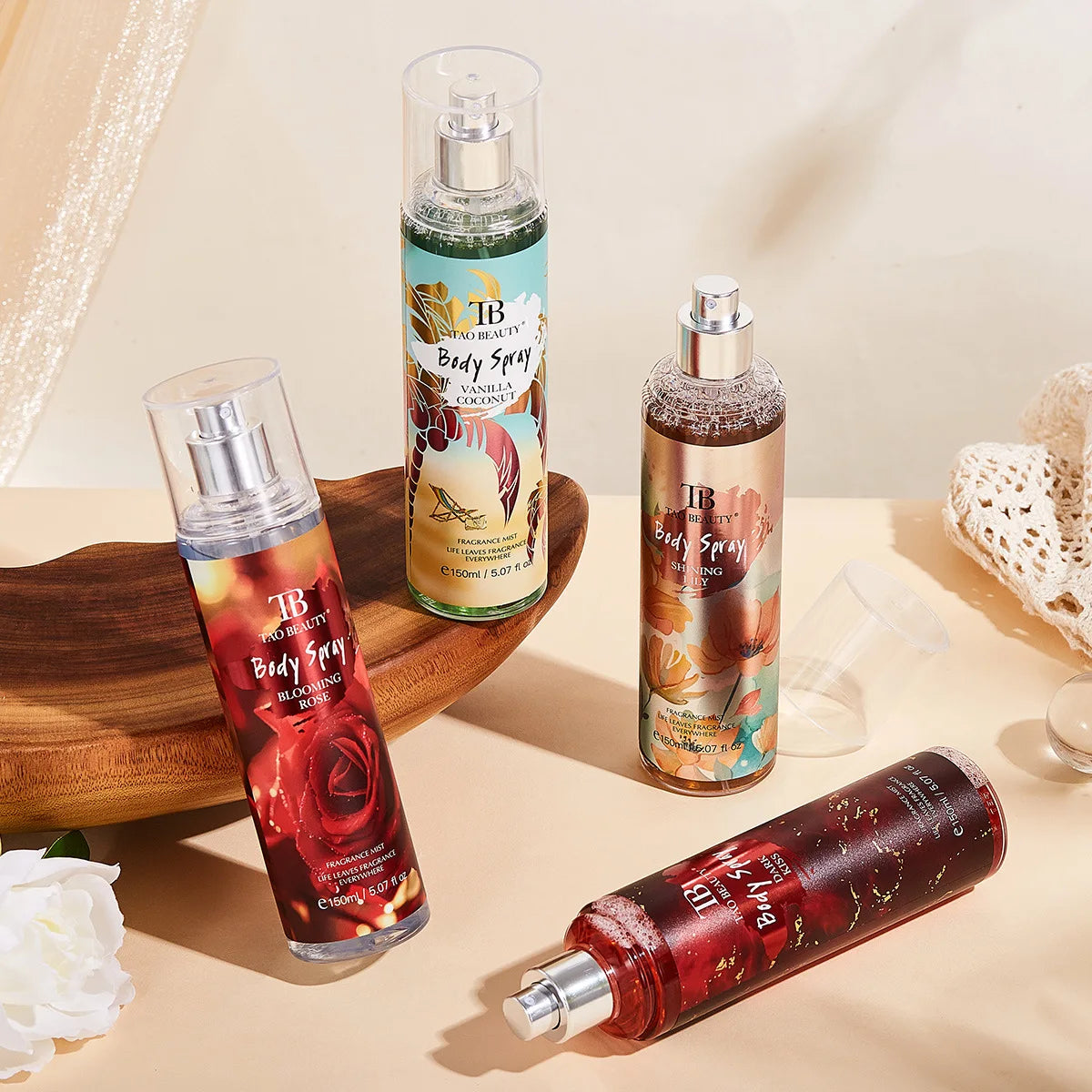 150ml Fragrance Spray, Long-Lasting Perfume, Light Floral Fruity Scent, Rich Rose Blackberry Botanical Fresh Scent Spray