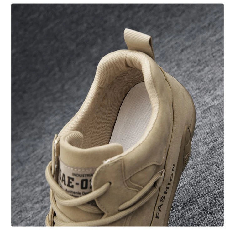 Ankle Boots for Men Casual Plush Warm Snow Boots Winter Sneaker Non Slip Work Shoes Men Motorcycle Short Boots Zapatillas Hombre