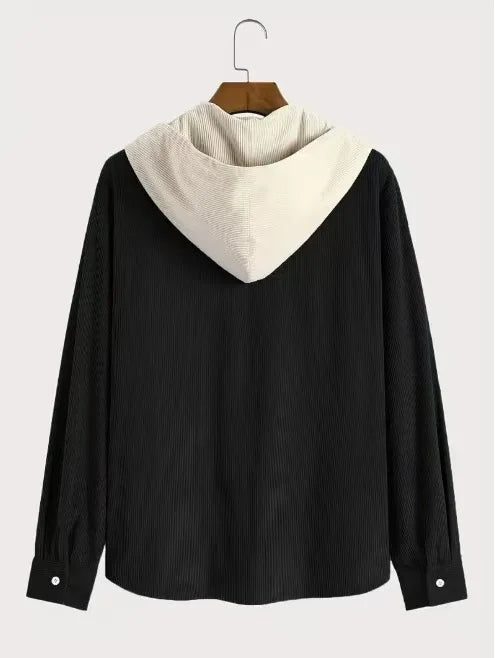 Men's Longsved Hooded Shirt Casual Loose Fit Cool Sensation Polyester Fiber Winter Season Women's Applicable  Shirt