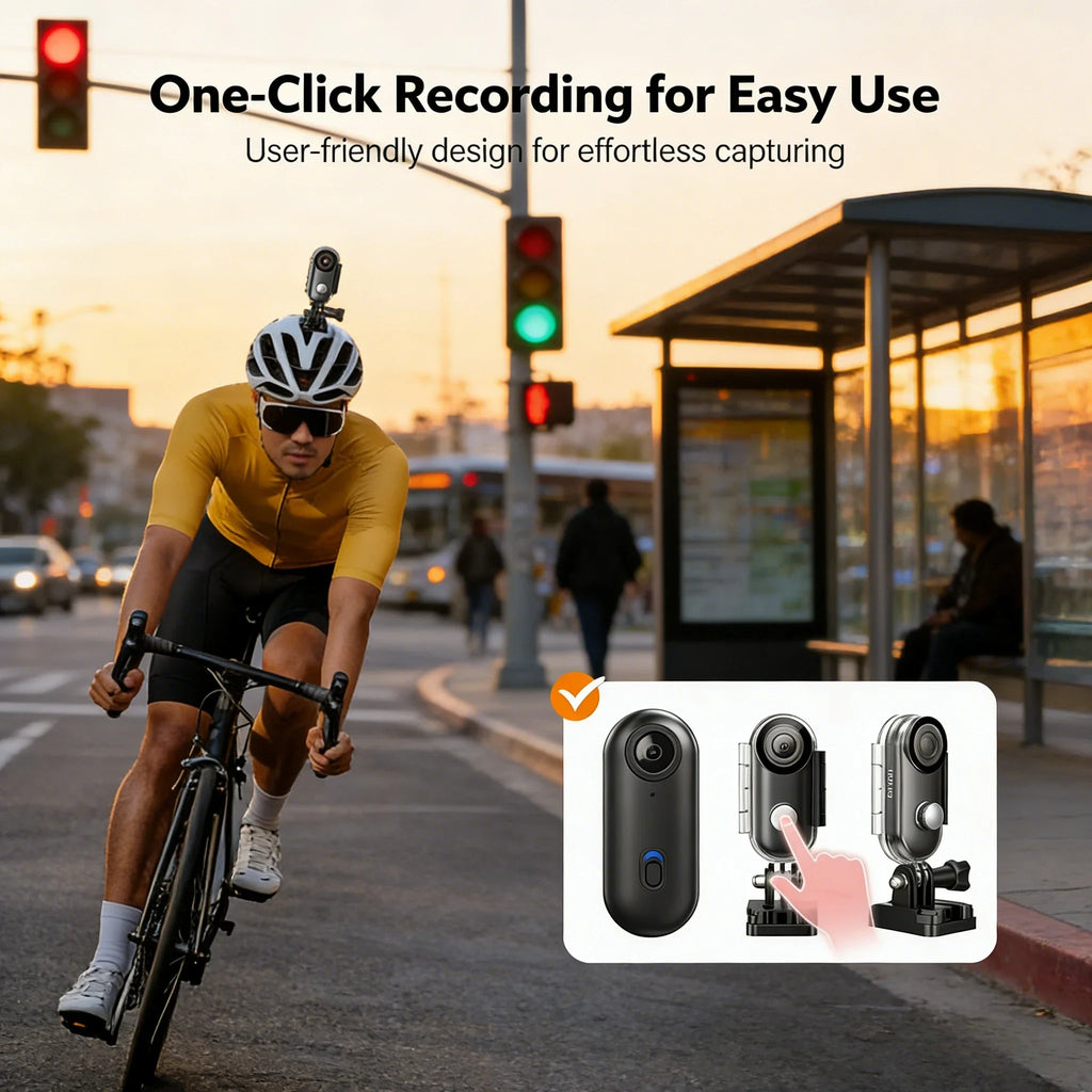 4K UHD Motorcycle Mini Action Camera Body POV Magnetic 30M Waterproof 2.4G WiFi Small Action Video Vlogging Camcord Helmet Bike