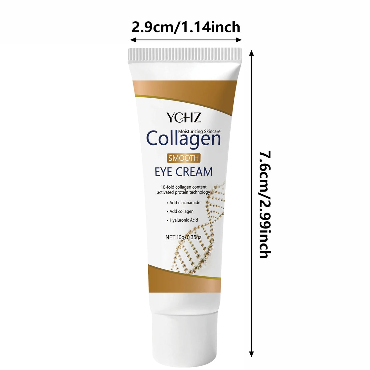 Collagen Eye Cream, Rich in Collagen and Hyaluronic Acid, Deeply Moisturizes the Skin Around the Eyes, Hydrates and Firms the Skin, Making It Smooth, Bright, and Elastic. The Texture Is Light, Gentle, and Does Not Irritate th