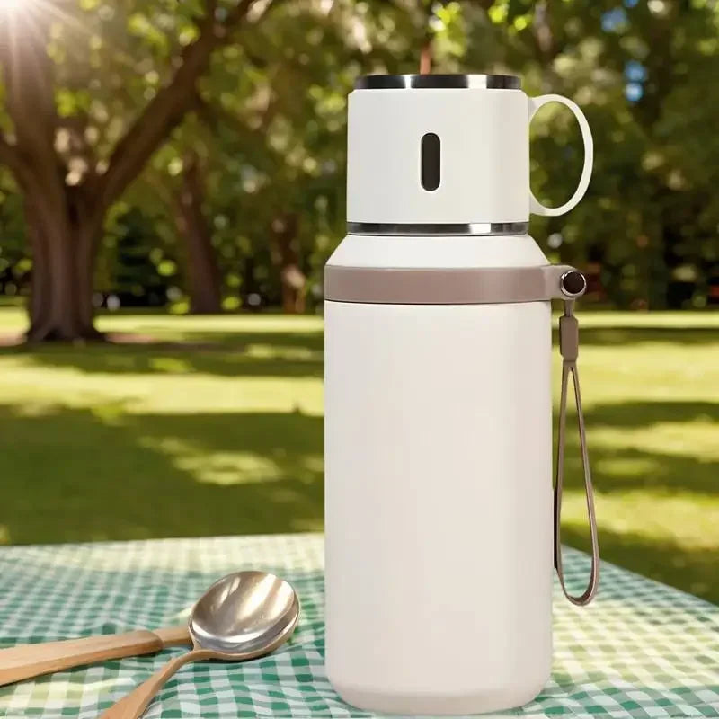 600ml Stainless Steel Coffee Cup Travel Thermos Cup Leak-proof, Coffee Cup Office Business Style Thermos Cup