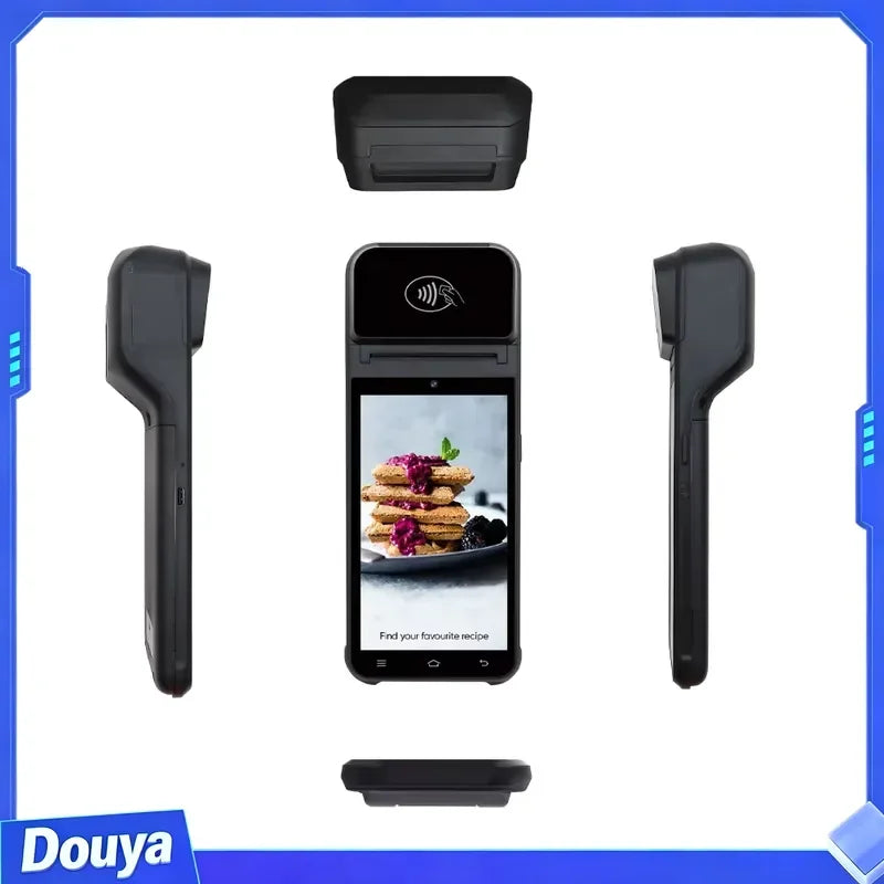 Mobile POS Terminal Android 13.0 Octa-core 2.3GHz 3GB RAM 32GB SSD Wi-Fi Bluetooth USB Thermal Printer Handheld Mobile POS