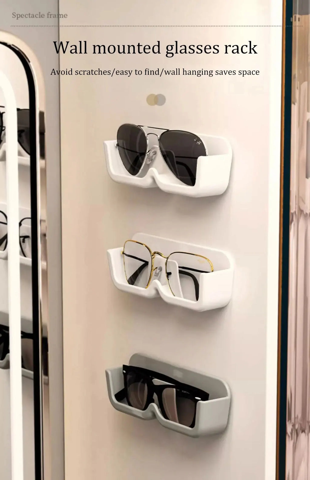 1pc Glasses Storage Rack Wall Mounted Sunglasses Sunglasses Display Props Myopia Glasses Frame Display Rack