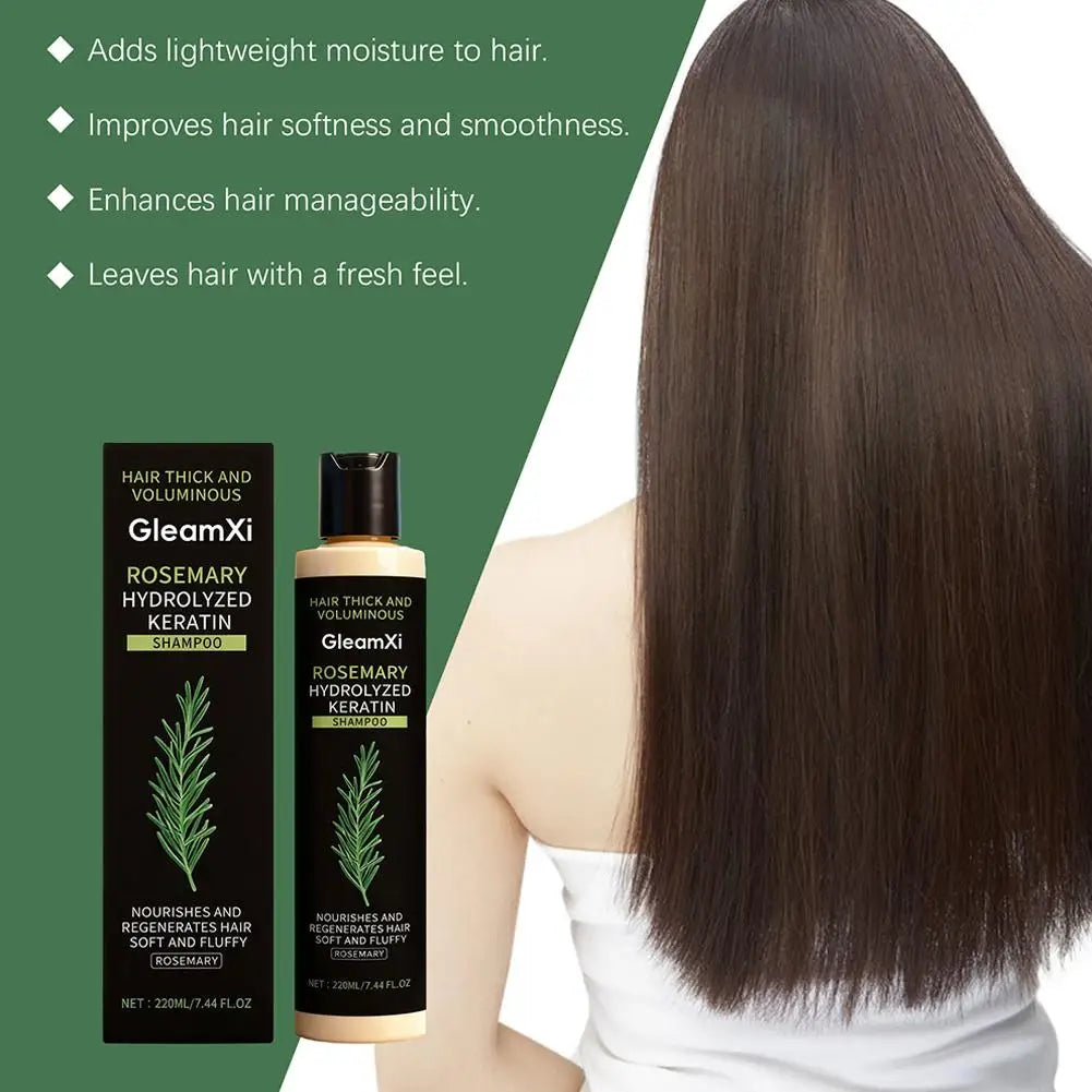 220ml Rosemary Hair Growth Shampoo Organic Rosemary Oil for Hair Growth, Natural Anti Loss Thickening Shampoo for Thinning Hair