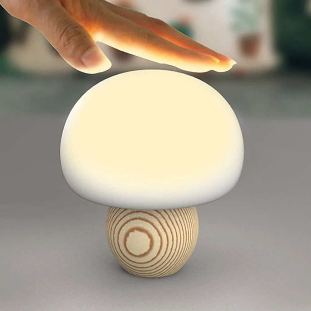 Mushroom Lamp Light Touch Sensor Mini LED Magnetic USB Night Lights Atmosphere Lamp Bedroom Soft Baby Child Sleeping Lamp