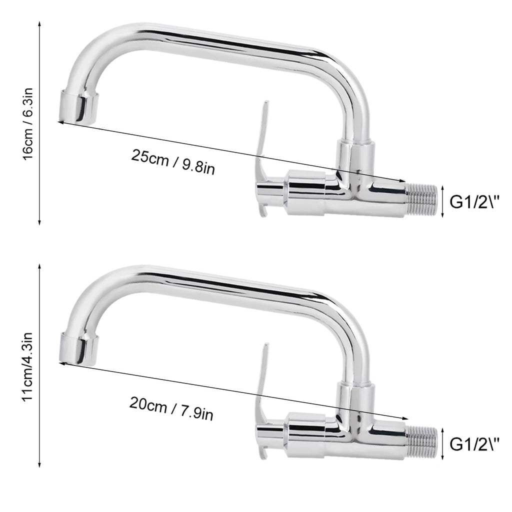 G1/2in Wall Mounted Single Cold Water Tap Sink Water Faucet for Home Kitchen Use  Water Faucet