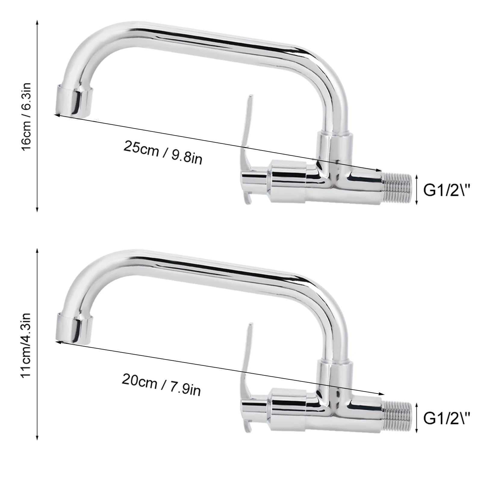 G1/2in Wall Mounted Single Cold Water Tap Sink Water Faucet for Home Kitchen Use  Water Faucet
