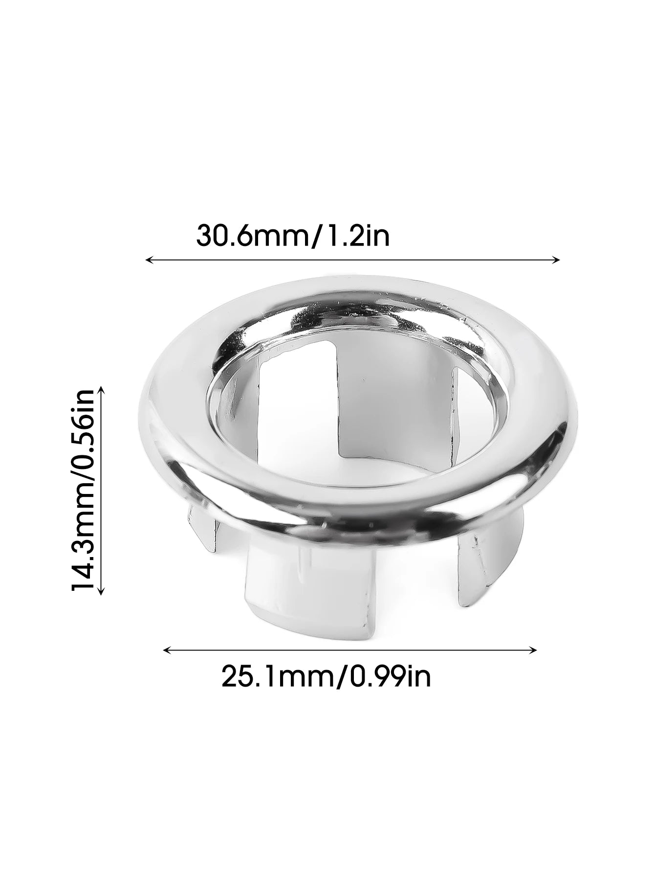 20/1pcs Wash Basin Plastic Overflow Rings Electroplated Sink Protector Scratch Universal 22-24mm Installation Bath Accessory