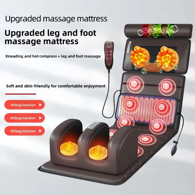 Full Body Massage Mattress Kneading Heat Waist Massage Drop Shipping Ready Home Use Blanket Neck Shoulder Waist Back Massage