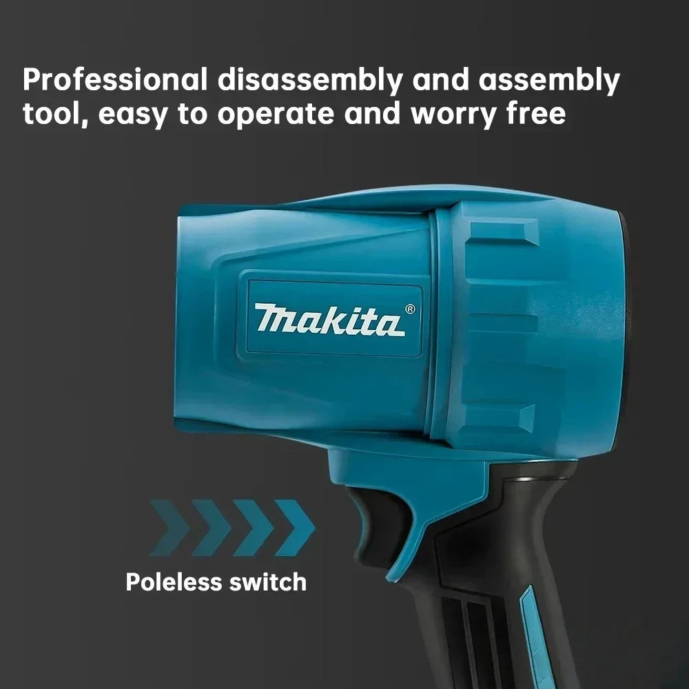 Makita 30000RPM Violent Blower Turbo Jet Fan Electric Air Duster Wind Speed Turbo 18VBattery Rechargeable With Light Car Cleanin