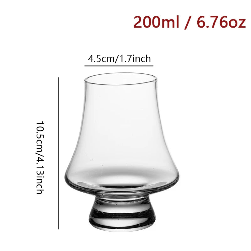 2/4pcs Tasting Glasses Set Of 250ml Lead-free Crystal Glass Whiskey Cup Smelling Wine Glasses Cocktail Glasses Bar Restaurant