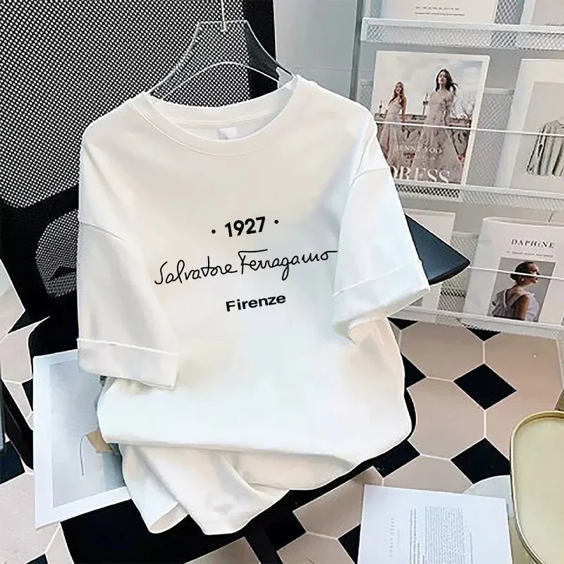 Loose Cotton Short Sleeve T-Shirt plus Size Men's Style Summer Top Comfortable Breathable Bottoming Shirt for plus Size Women