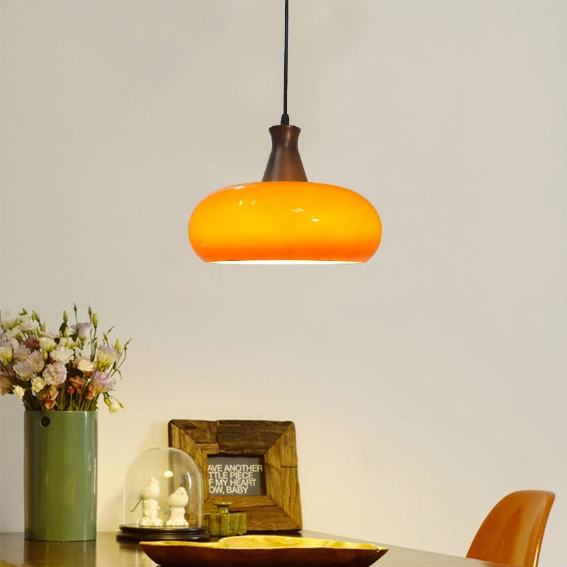 Japanese Bauhaus Glass Pendant Lights for Study Homestay Classical Atmosphere Ceiling Chandeliers LED Lamps Medieval Fixtures
