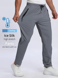 Breathable Plus Size Men's Casual Jogger Pants for Men Tracksuit Trousers Quick Dry Straight Elastic Waist Korean Classic Sport