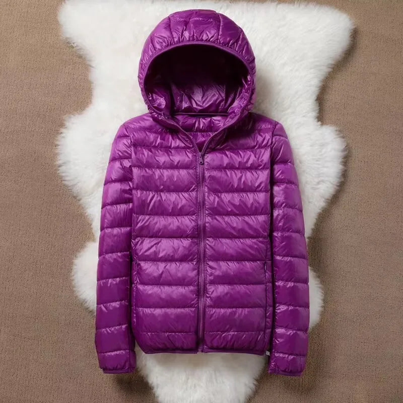 90% Ultra-light Thin Down Jacket Women Autumn Winter Plus Size Short Warm White Duck Down Coat Parka Female Portable Outerwear