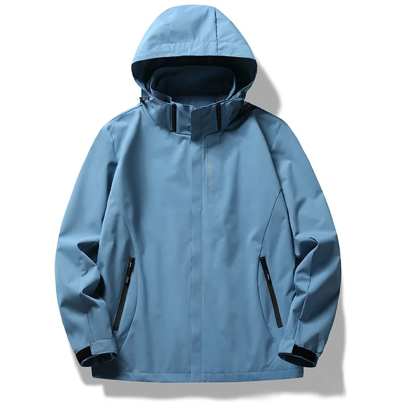Couple Matching Hooded Jacket Stand Collar Thin Casual Outer Top For Men And Women Suitable For Spring Autumn Outdoor Travel An