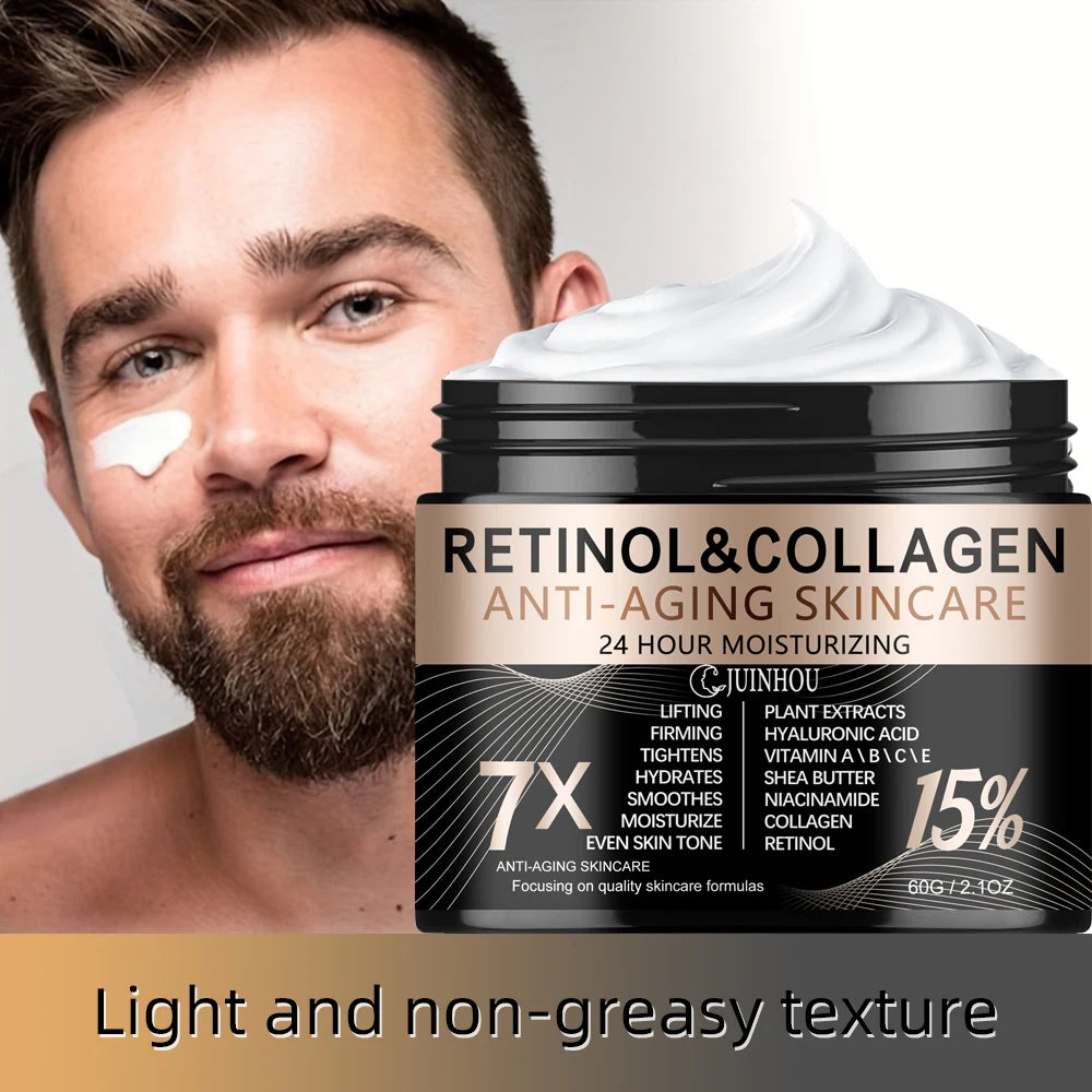 JUINHOU Men's Retinol Collagen Skin Renewal Cream Makes Skin Supple and Moisturized Refreshing and Non-greasy Men's Only