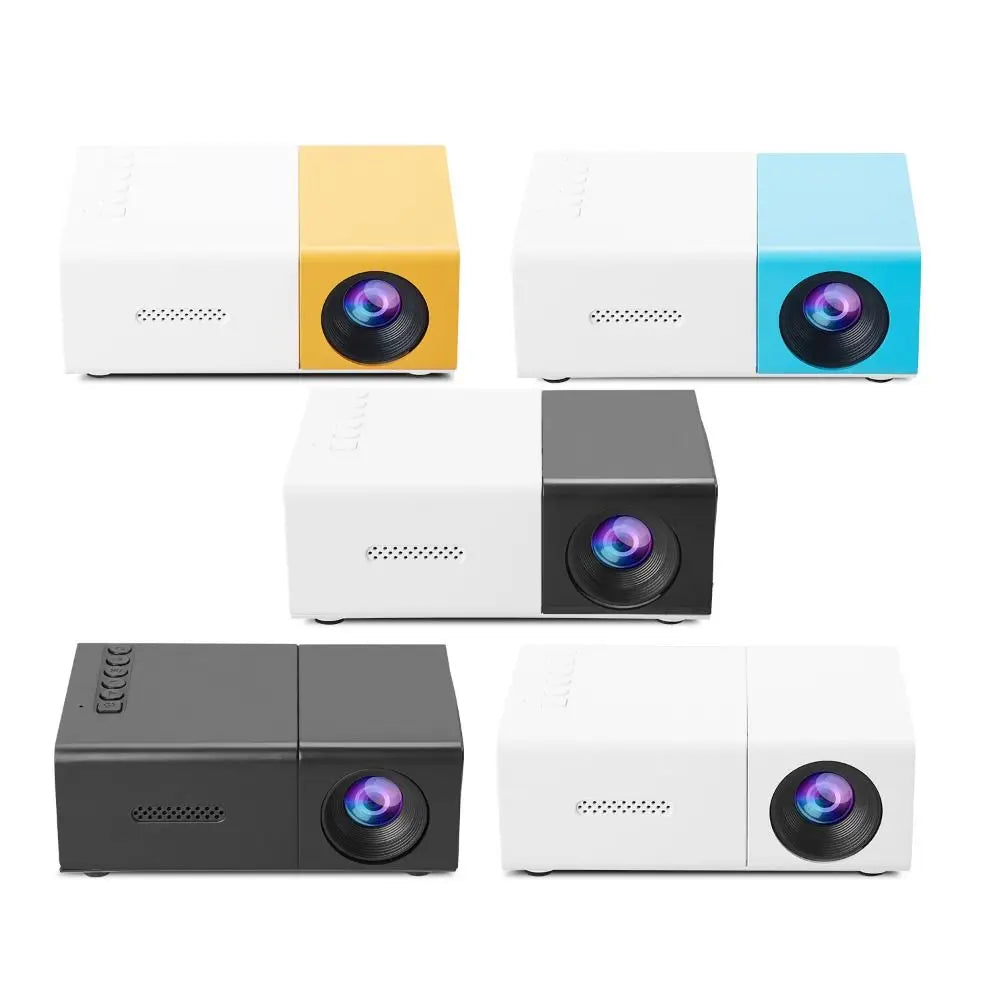 1080P Resolution Mini Projector Built-in Speaker LCD Technology Portable Projector Halloween Gifts Remote Control LED Projector