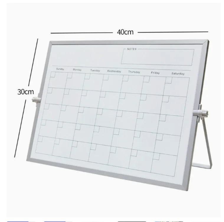 Home use calendar drawing board planner board double-sided whiteboard folding stand type magnetic for teaching office