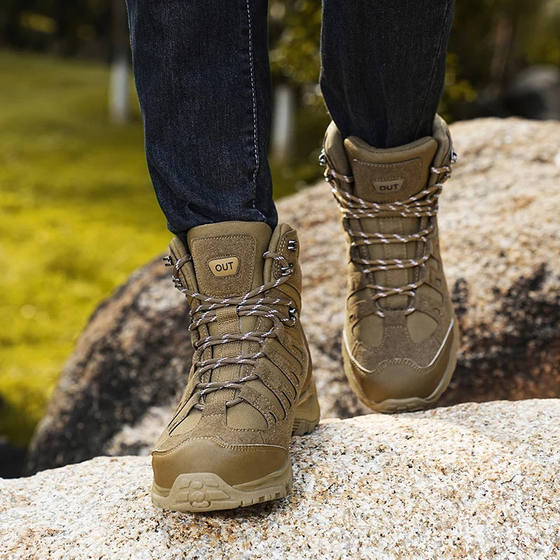 Outdoor Hiking Boots Men Shoes Anti-slip Wear-resistant Thick-soled Sports Shoes Men Breathable Comfortable Casual Shoes Men