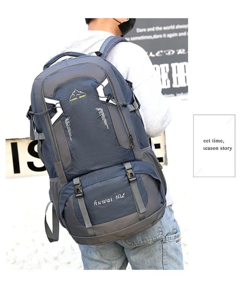 Large Capacity Travel Backpack 40l 60l Waterproof Back Pack Laptop Bag For Men Women Outdoor Travel Hiking Sports Business Trip
