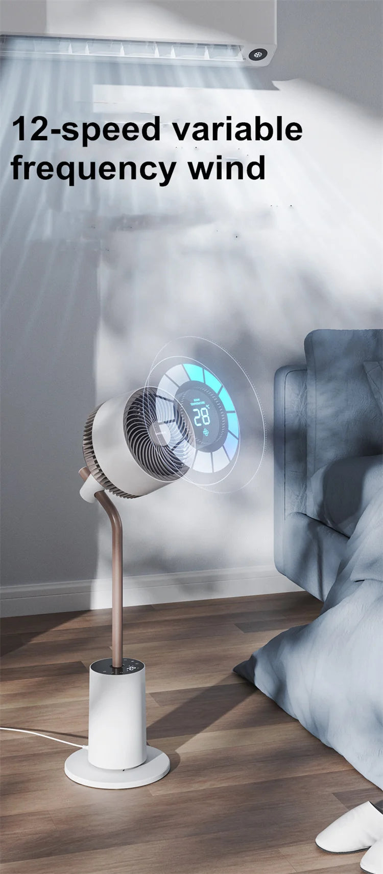 220V Home Electric Fan Household Electric Air Circulation Fan Home Appliance Silent Floor Fan