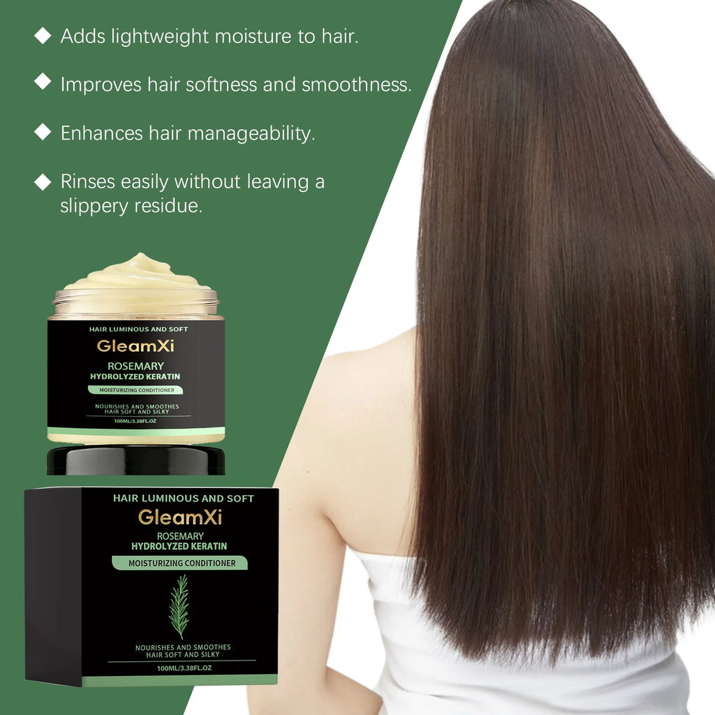 Rosemary Hair Growth Shampoo/Conditioner/Essential Oil Hydrolyzed Keratin Natural Extract of Rosemary Nourishes Regenerates Hair