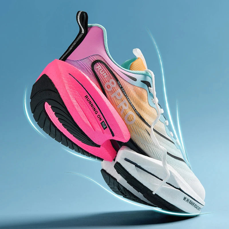 Men's Sports Shoes Running Sneakers Carbon Plate Running Shoes Women Marathon Racing Shock-absorbing Athletics Training Shoes - Beauty