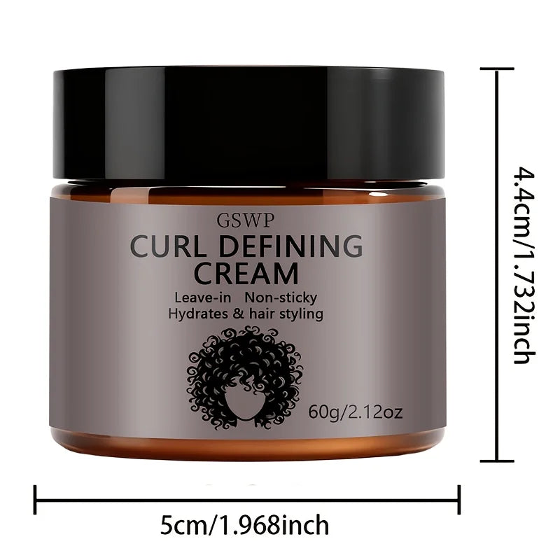 GSWP Curl Defining Cream. Contains Argan Oil. Sets Curls and Creates Perfectly Defined Waves. Controls Frizz. 60/120g