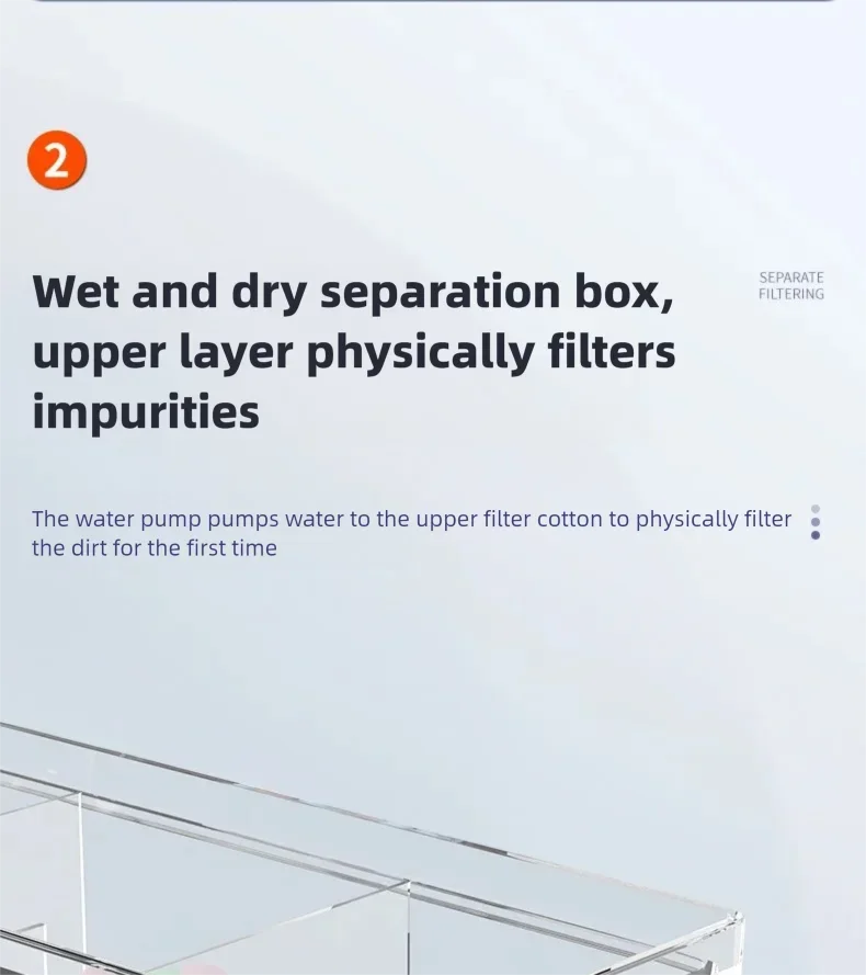 Fish Tank Filter Box External Wall Mounted Filter Water Circulation Three in One Aquarium Filter Small Fish Tank Filter
