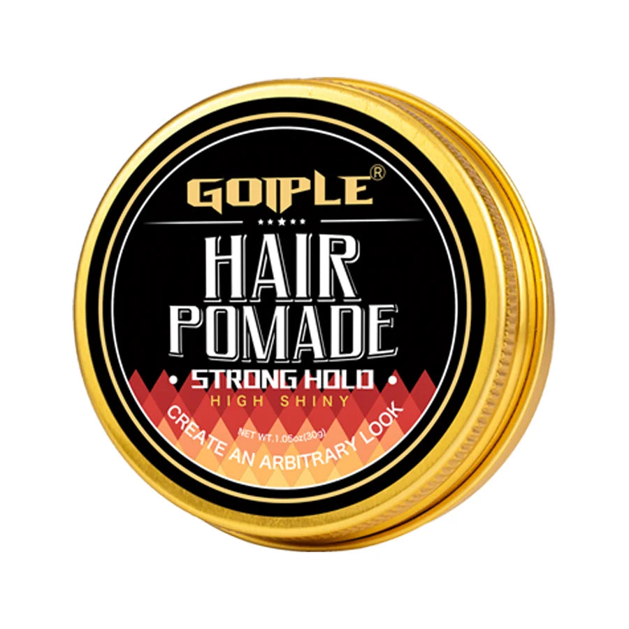 GOIPLE 180ml Wave Shampoo Deep Clean or 113g 360 Style High Shine Hair Pomade Strong Hold Layered Control Wavy Wax Cream for Men