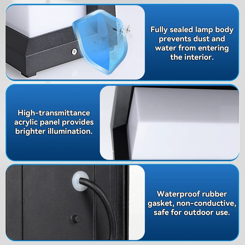 Led Outdoor Wall Light Ip65 Waterproof Wall Lamp Led Outdoor Lighting Porch Lights For Balcony Home Garden Light Bedroom 85-220V