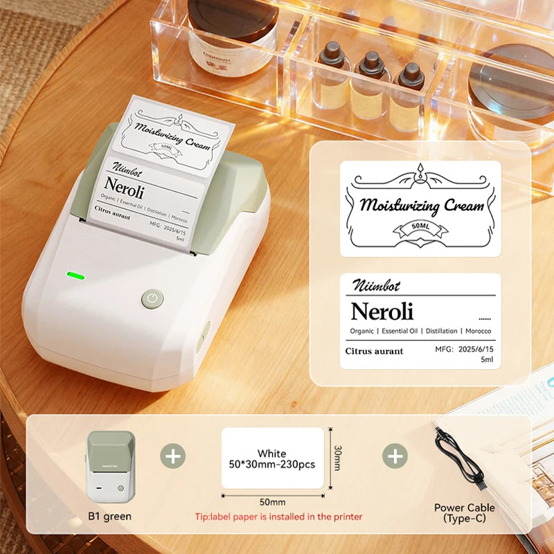 Niimbot B1/B1 PRO Thermal Label Printer Bluetooth Pocket Label Maker Barcode QR Code Self-adhesive Sticker Labeling Machine