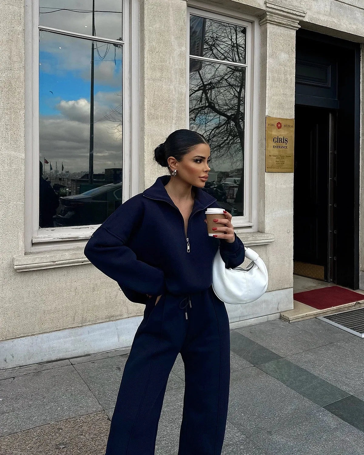 2025 Winter Casual New In Matching Sets 2 Pieces Set Woman Two Piece Outfits Women's Clothing Solid Color Pullover Long Sleeves
