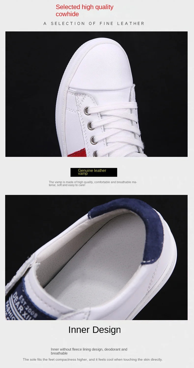 2026 Spring/Summer Autumn/Winter Casual Women's Leather Shoes White Flat Bottom Soft soled Breathable Sneakers Running Shoes