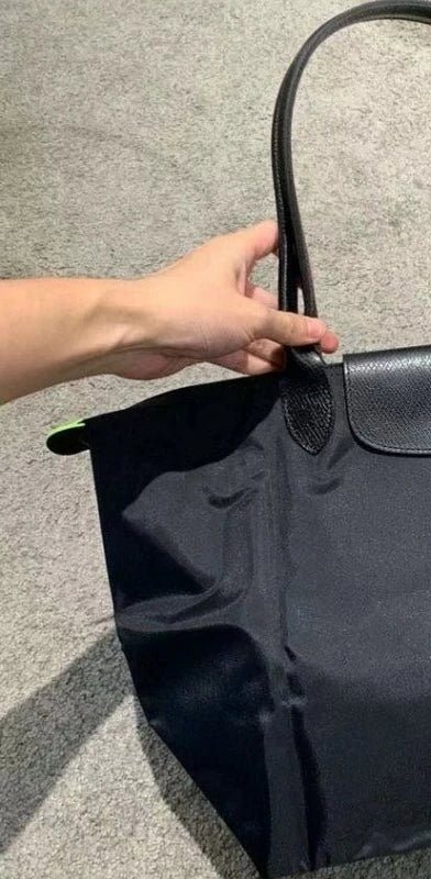 Large, Medium, Small Size French Large Capacity Folding Tote Bag, Fashionable Handheld Commuting Travel Waterproof Nylon Bag