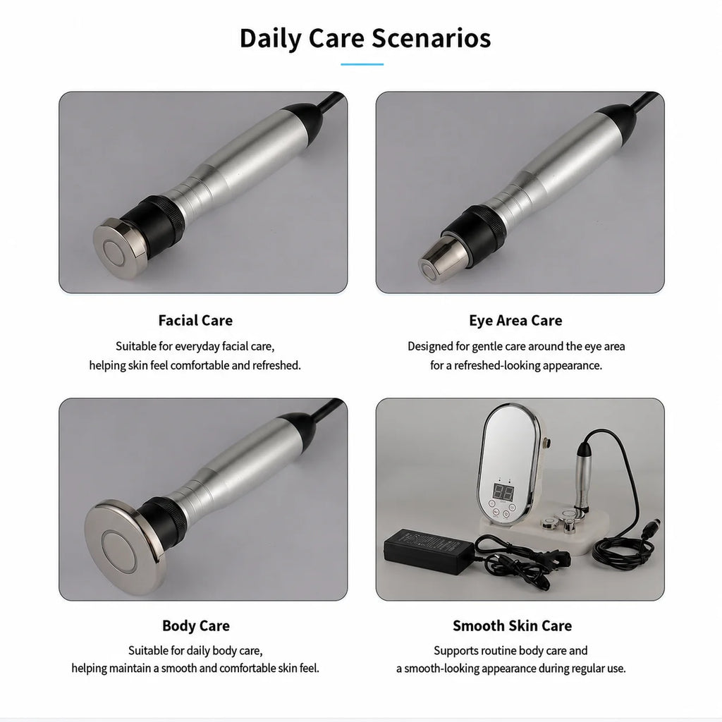 BEEMYI Mini Facial Beauty Device Warm Massage Pulse Care Tool for Home Skin Care