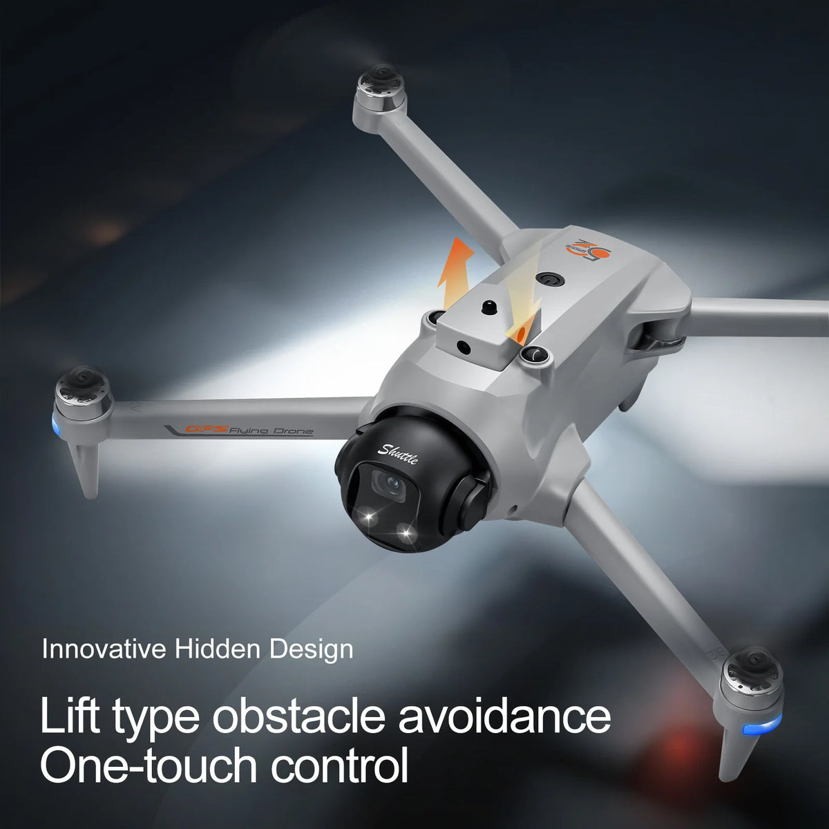YLRC YL059 RC Drone Airdrop GPS WIFI FPV 180° ESC 4K Dual Camera Smart Follow Obstacle Avoidance Quadcopter 4.5" Screen