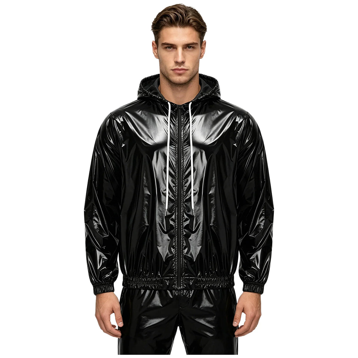 Mens Waterproof Hooded Jacket Tops Breathable Raincoat Waterproof Windproof Outdoor Biking Fishing Jacket Hood Outerwear