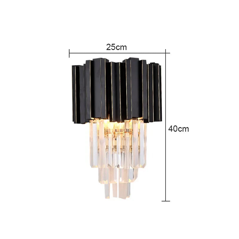 Modern Luxury Crystal Minimalist Creative Living Room Background Wall Staircase Wall Lamp Bedroom Bedside Lamps
