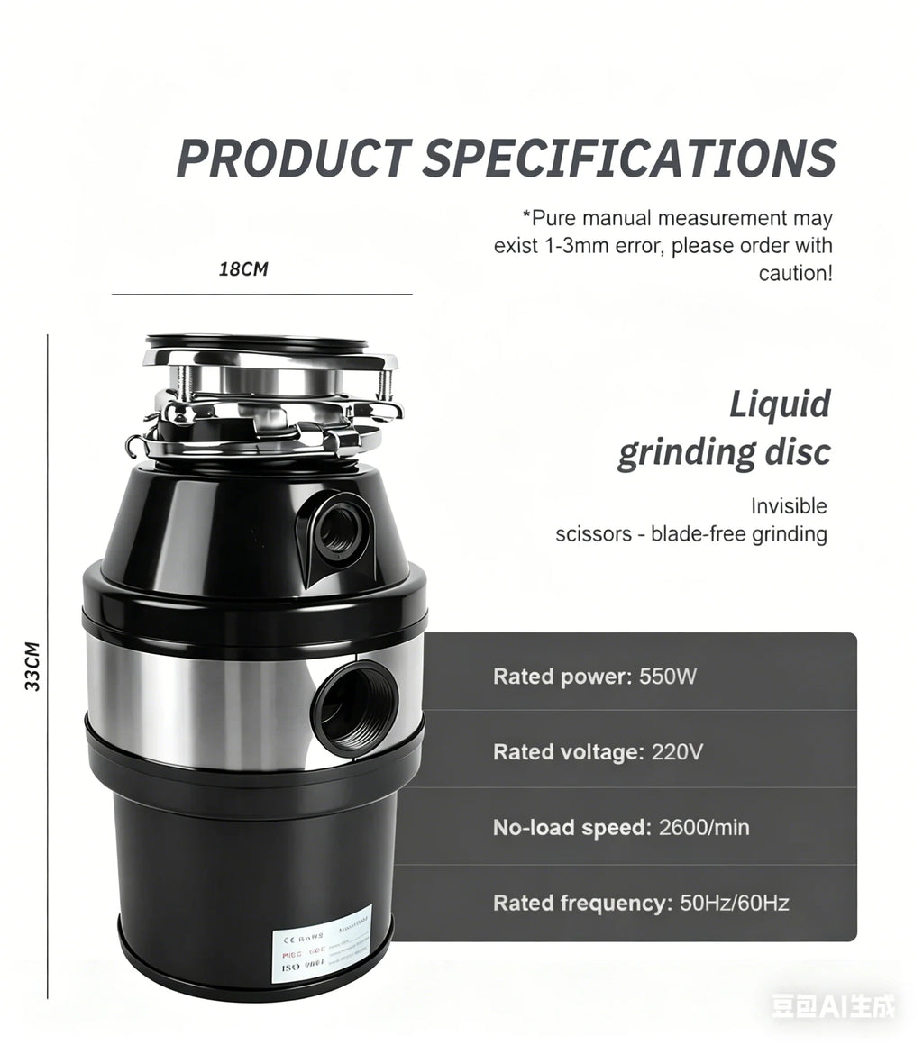 Garbage disposal kitchen sewer kitchen waste food household shredder household waste disposal machine