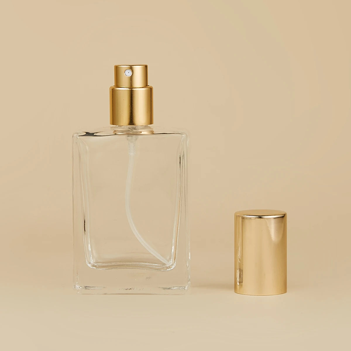 30ml Screw Square Glass Spray Qerfume Dispenser Cosmetic Packaging Empty Bottle Liquid Pressing Sprinkler Perfume Bottle