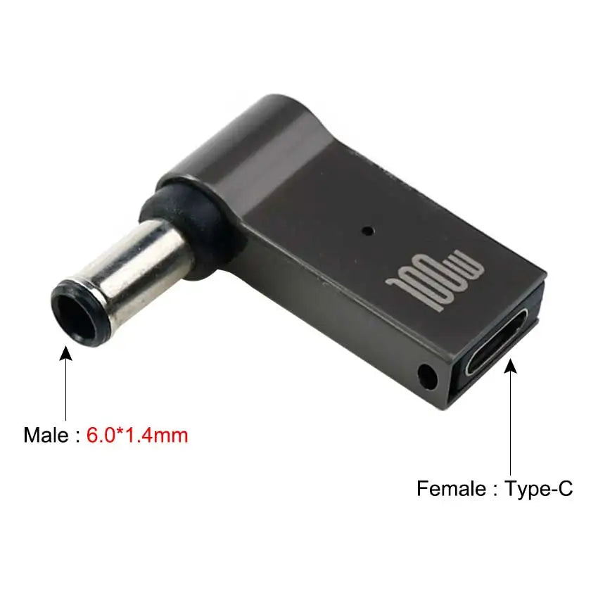 YuXi PD 100W USB Type C to Dc Power Jack Connector USB C to Universal Laptop Power Adapter Plug Converter for Asus Dell Lenovo