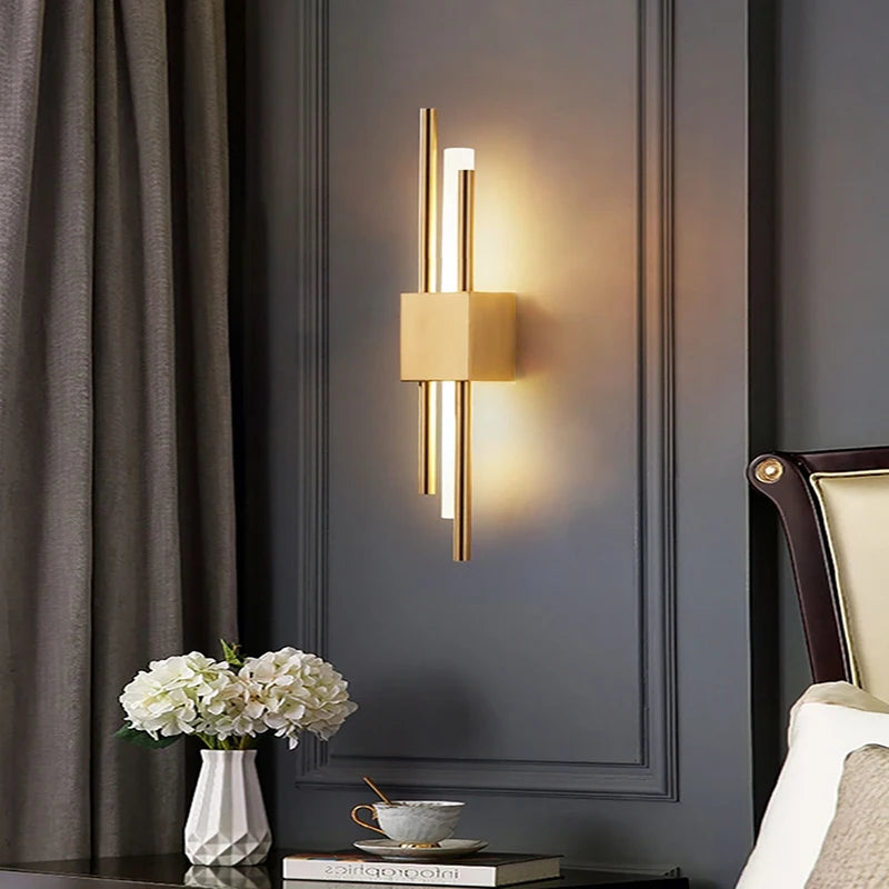Modern luxury LED wall lights, living room, bedroom, staircase, background wall decoration, wall lights, bedside study lights