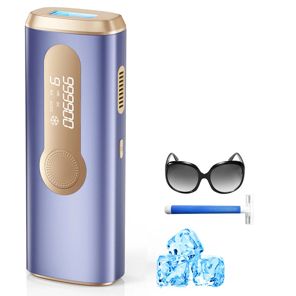 IPL Hair Removal Device Ice-Cooling 3 in 1 Painless 16J Photoepilator Permanent Whole Body Facial Bilinis Leg Home Treament For Men and Women